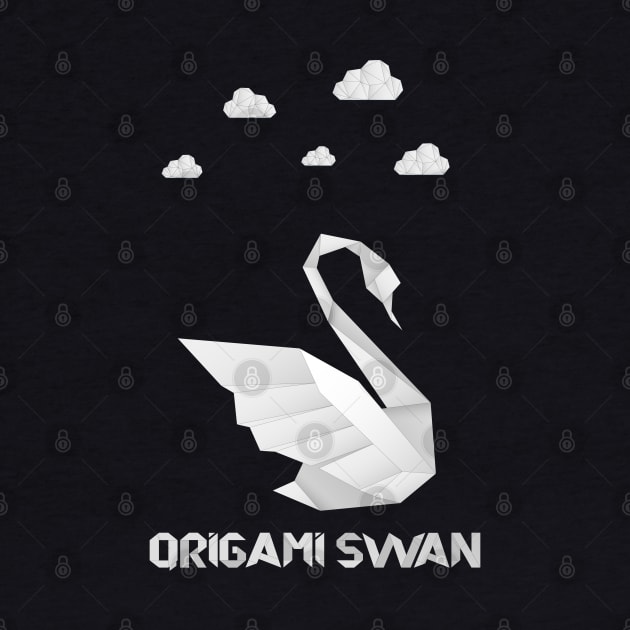 Origami Swan- Paper art by GlossyArtTees